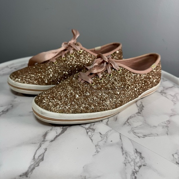 Kate Spade X Keds Women’s Sneakers sz 8 Glitter Encrusted N-39 - Picture 8 of 8